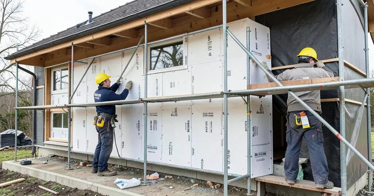 Chantier d’isolation par l’extérieur à Narbonne